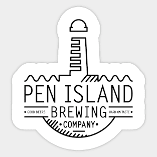 Pen Island Brewing Company Wire Frame Logo Sticker